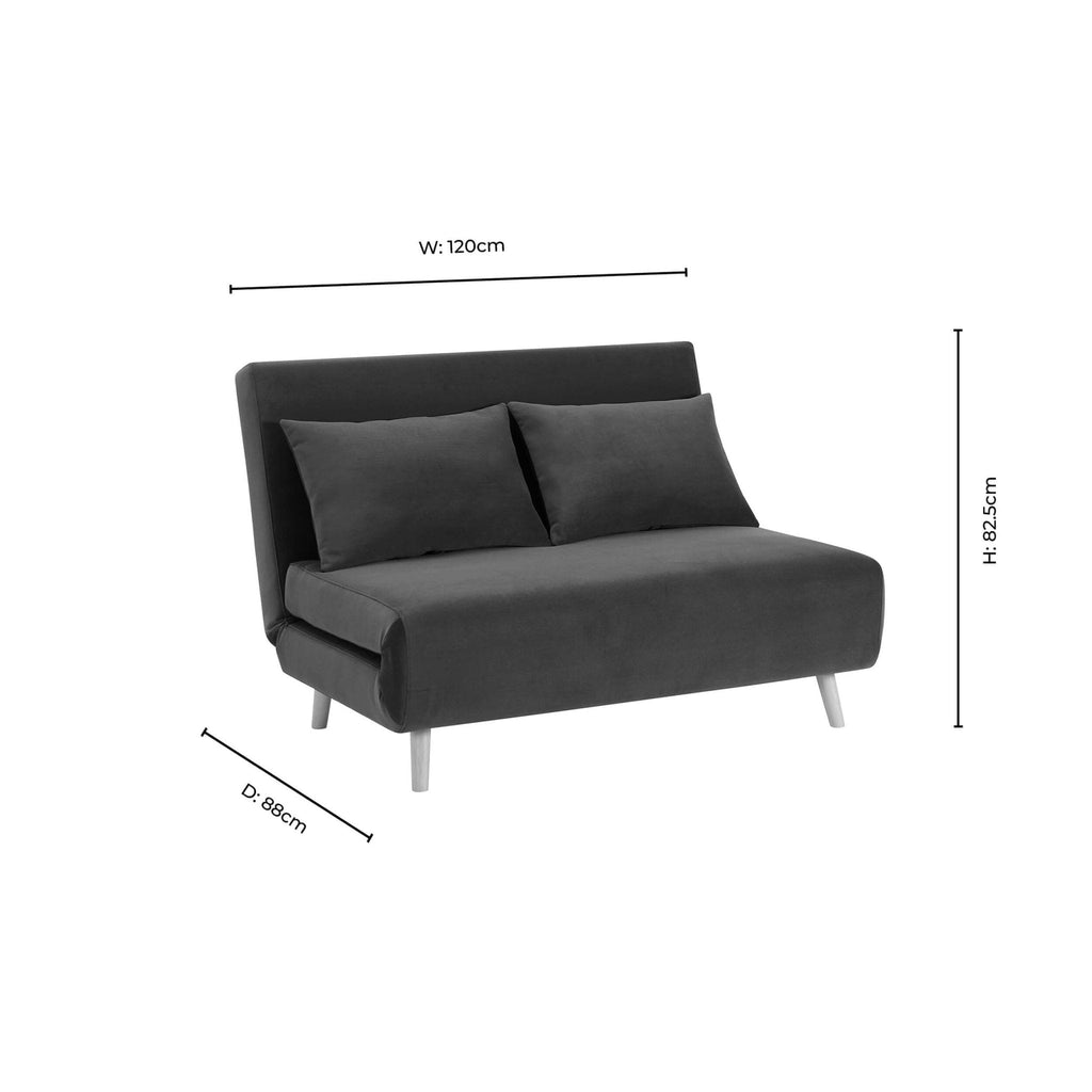 Dusklia - Seattle Double Click Clack Sofa Bed - Brown Cow Print
