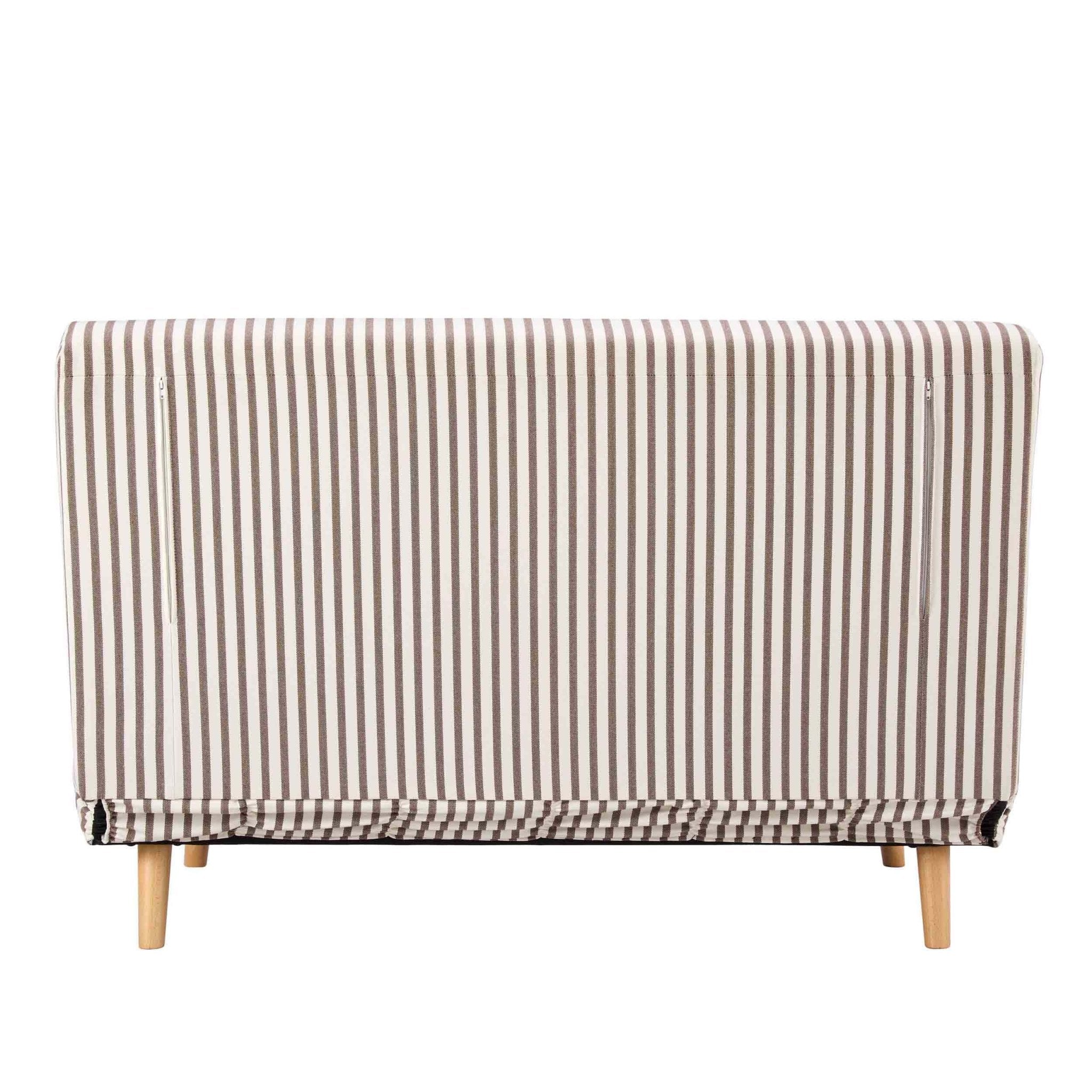 Dusklia - Seattle Double Click Clack Sofa Bed - Chocolate Stripe
