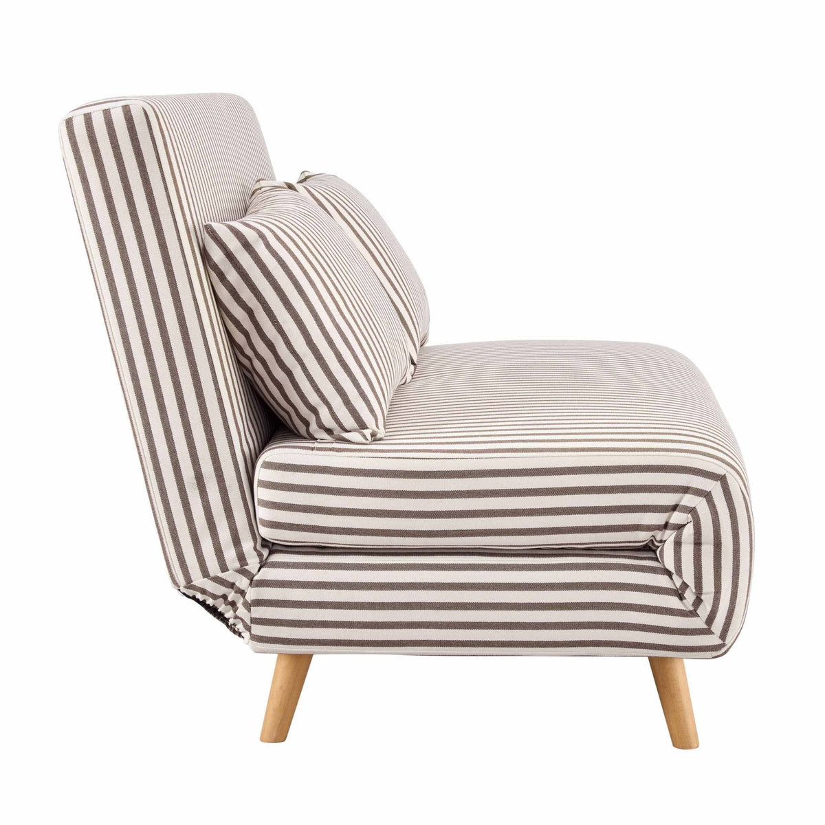 Dusklia - Seattle Double Click Clack Sofa Bed - Chocolate Stripe
