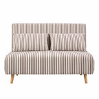 Dusklia - Seattle Double Click Clack Sofa Bed - Chocolate Stripe