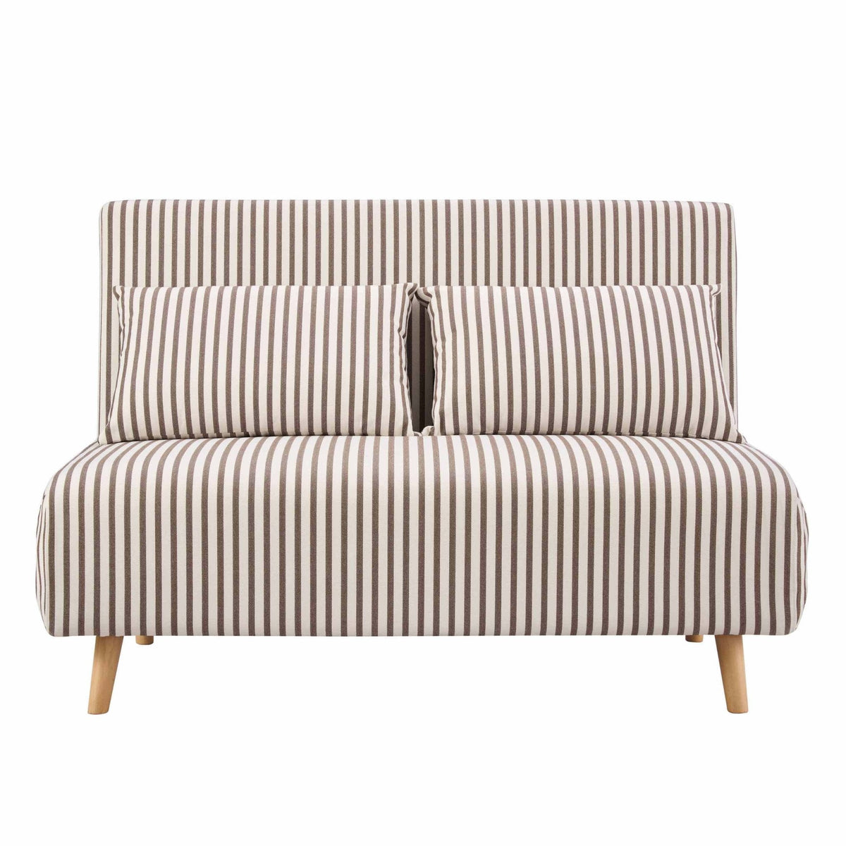 Dusklia - Seattle Double Click Clack Sofa Bed - Chocolate Stripe