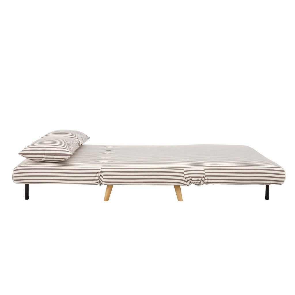 Dusklia - Seattle Double Click Clack Sofa Bed - Chocolate Stripe