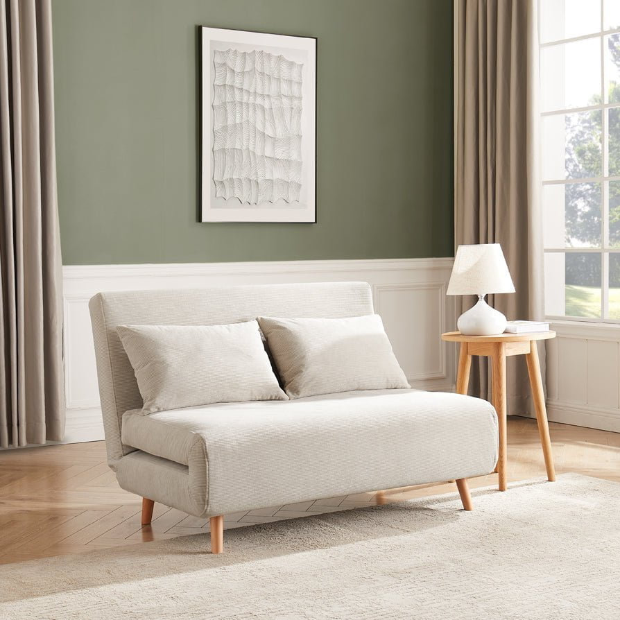 Dusklia - Seattle Double Click Clack Sofa Bed - Corduroy - Pebble