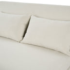Dusklia - Seattle Double Click Clack Sofa Bed - Cream Linen