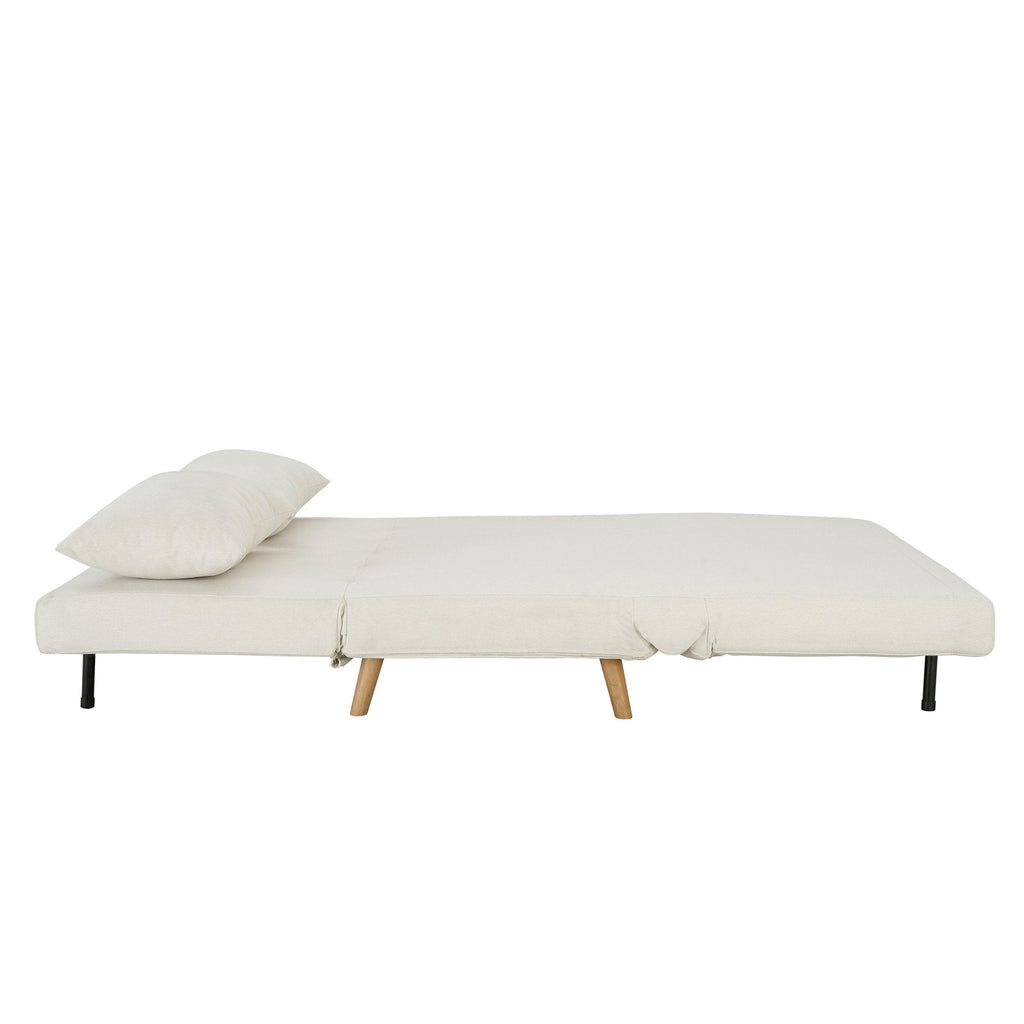 Dusklia - Seattle Double Click Clack Sofa Bed - Cream Linen