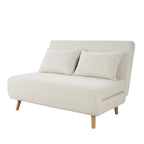 Dusklia - Seattle Double Click Clack Sofa Bed - Cream Linen