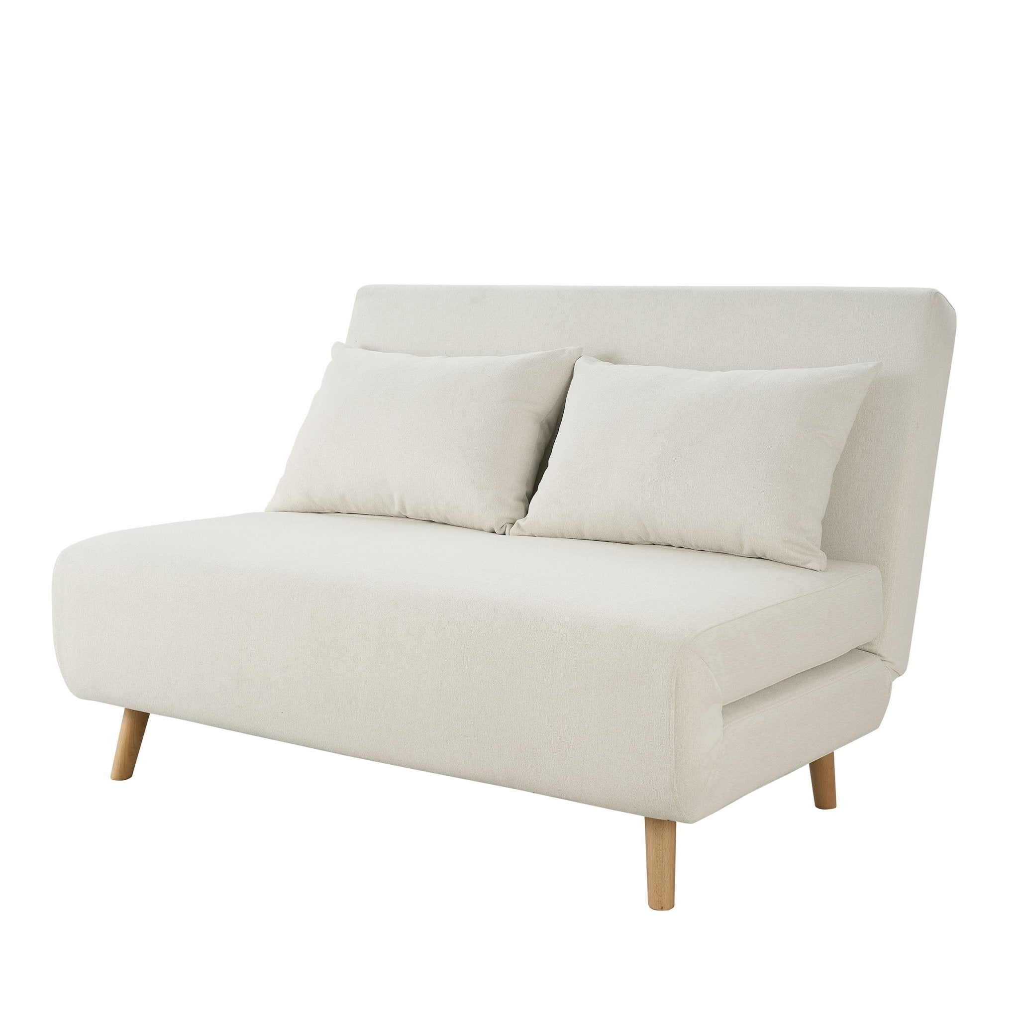 Dusklia - Seattle Double Click Clack Sofa Bed - Cream Linen