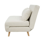 Dusklia - Seattle Double Click Clack Sofa Bed - Cream Linen