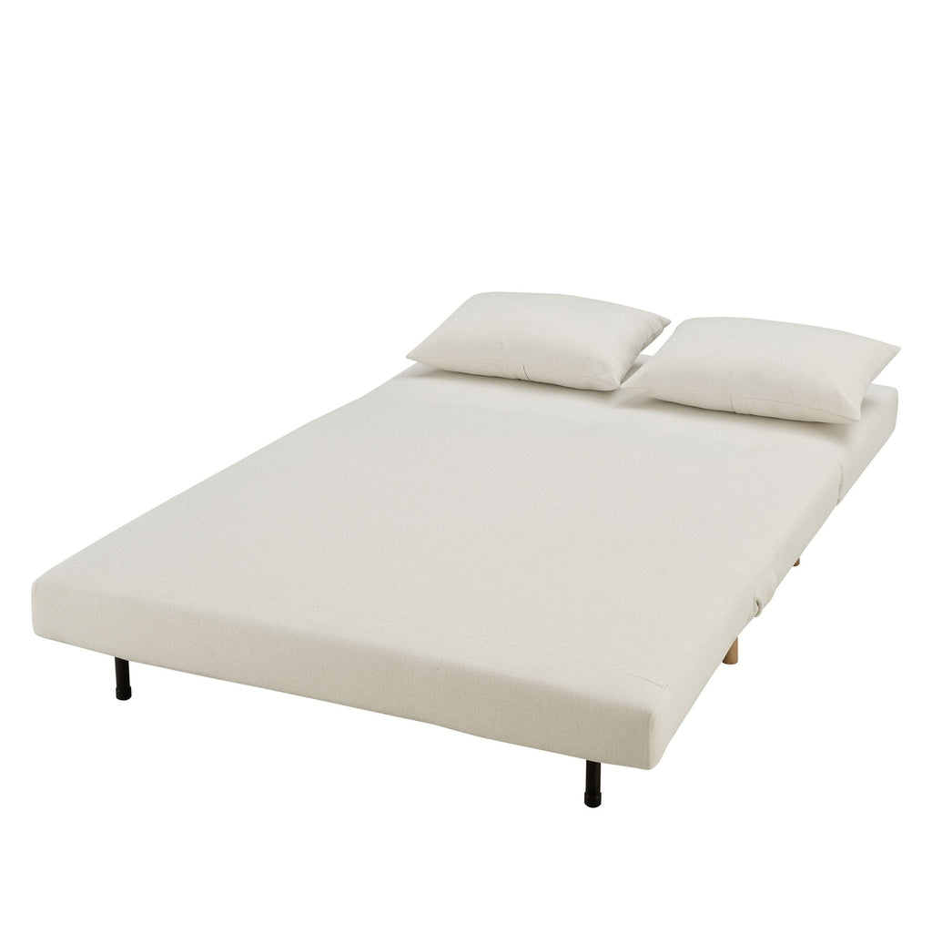 Dusklia - Seattle Double Click Clack Sofa Bed - Cream Linen
