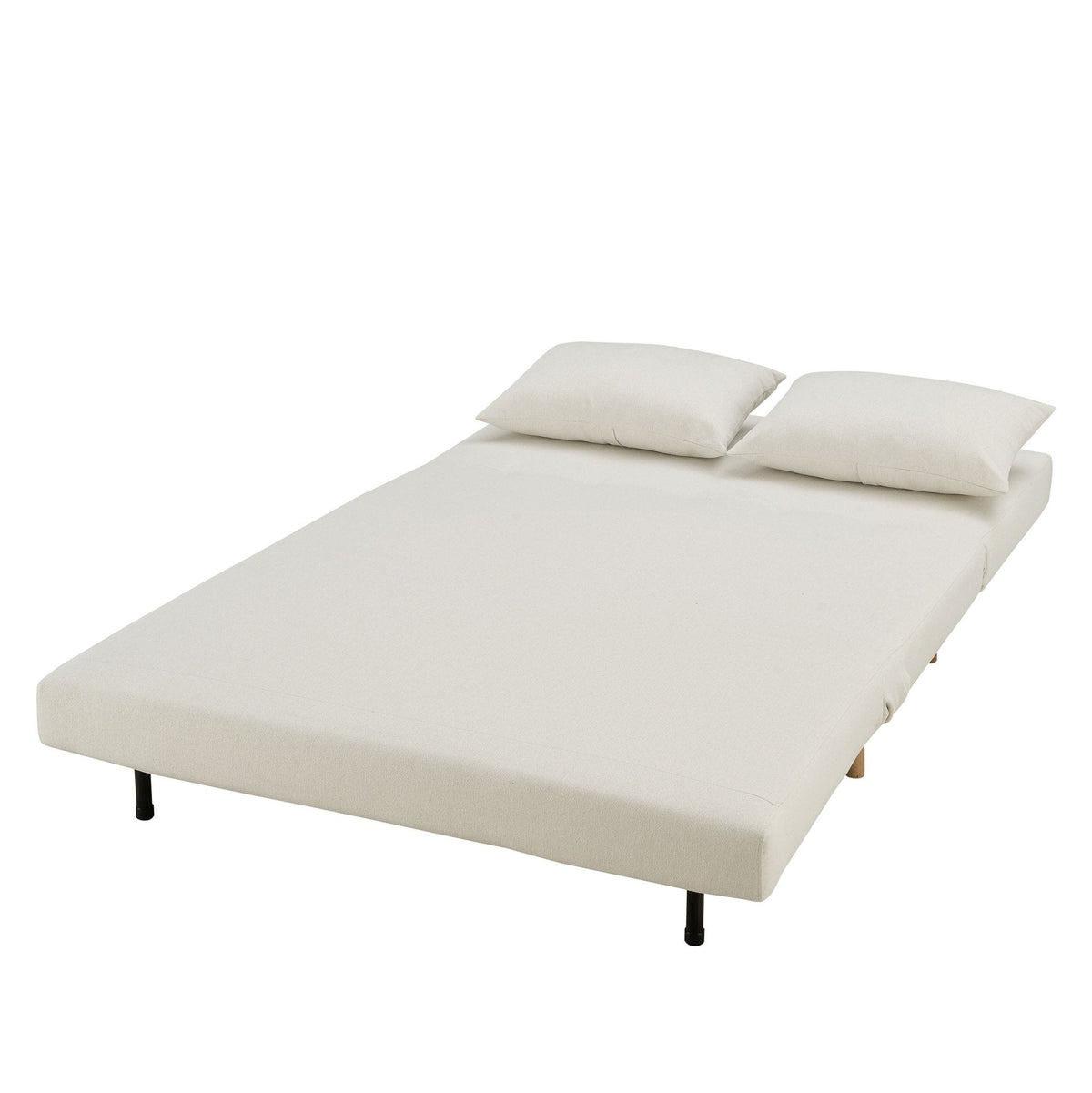 Dusklia - Seattle Double Click Clack Sofa Bed - Cream Linen