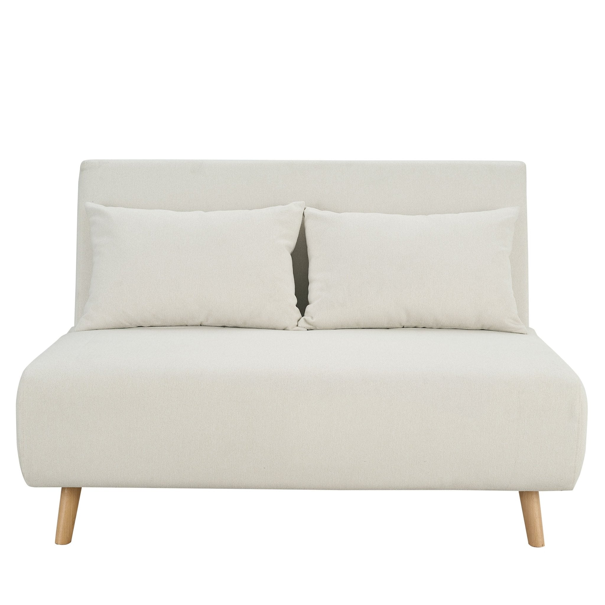 Dusklia - Seattle Double Click Clack Sofa Bed - Cream Linen
