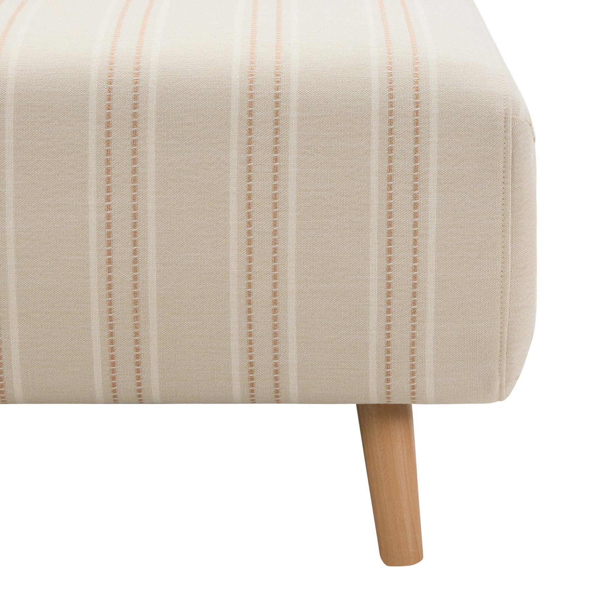 Dusklia - Seattle Double Click Clack Sofa Bed - Natural Stitched Stripe