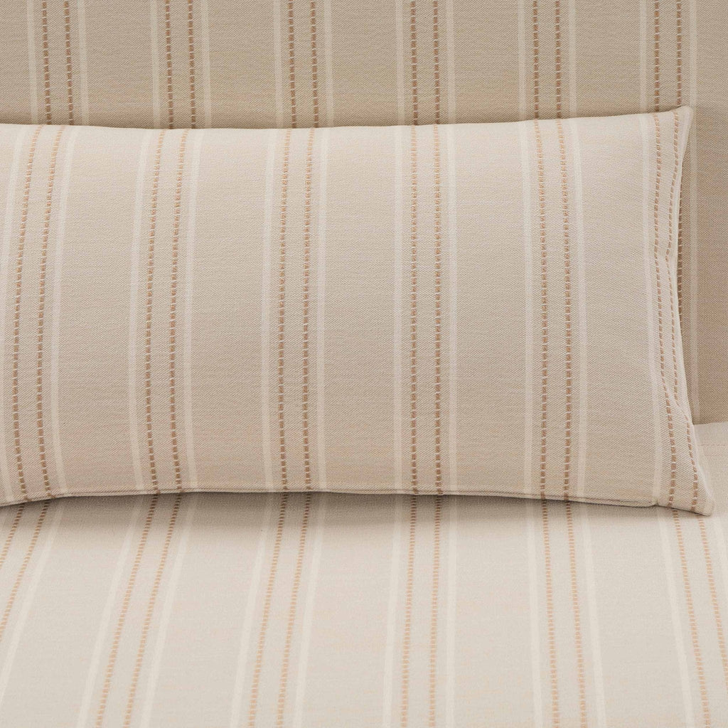Dusklia - Seattle Double Click Clack Sofa Bed - Natural Stitched Stripe