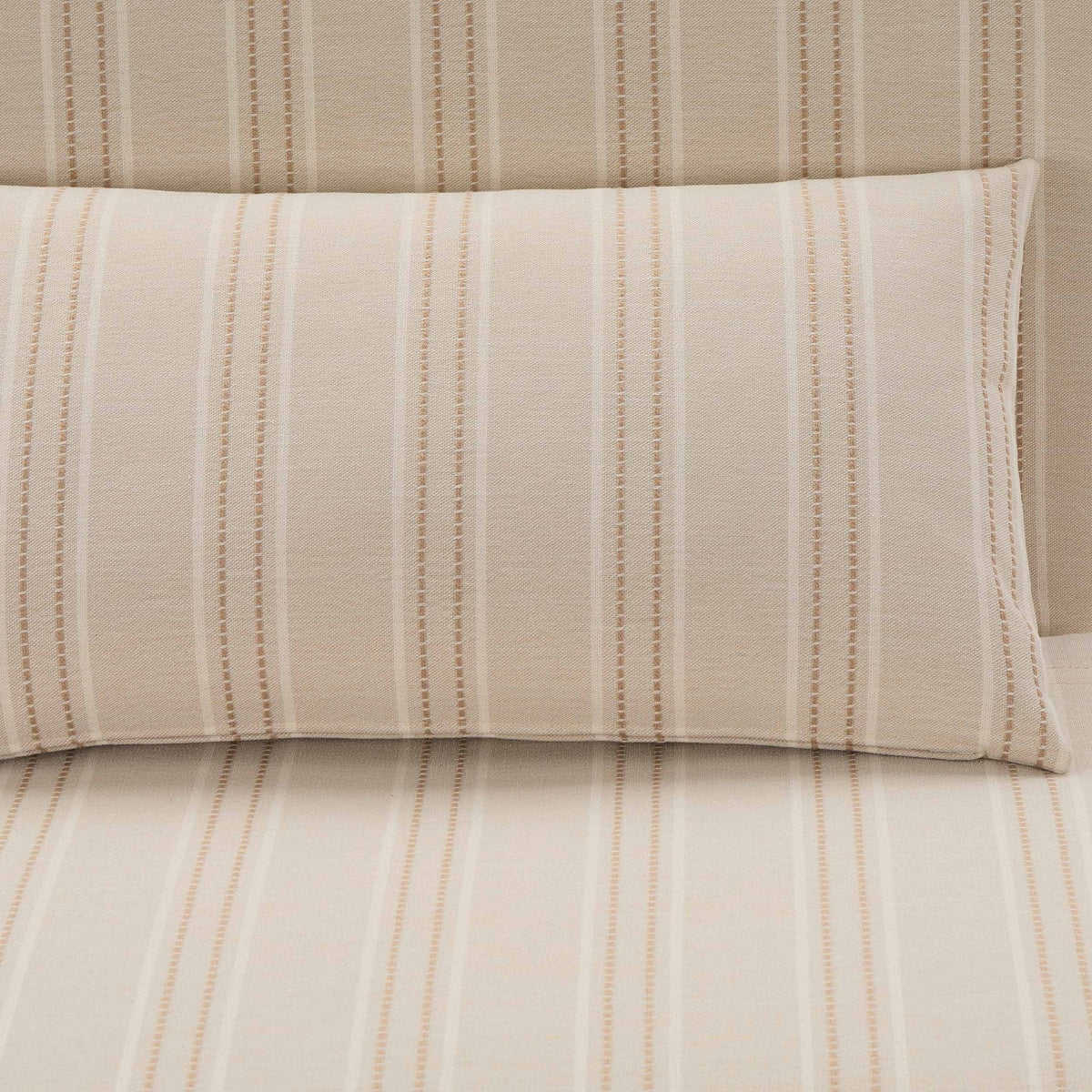 Dusklia - Seattle Double Click Clack Sofa Bed - Natural Stitched Stripe