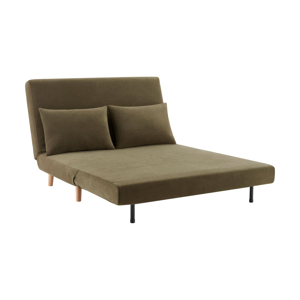 Dusklia - Seattle Double Click Clack Sofa Bed - Olive Green
