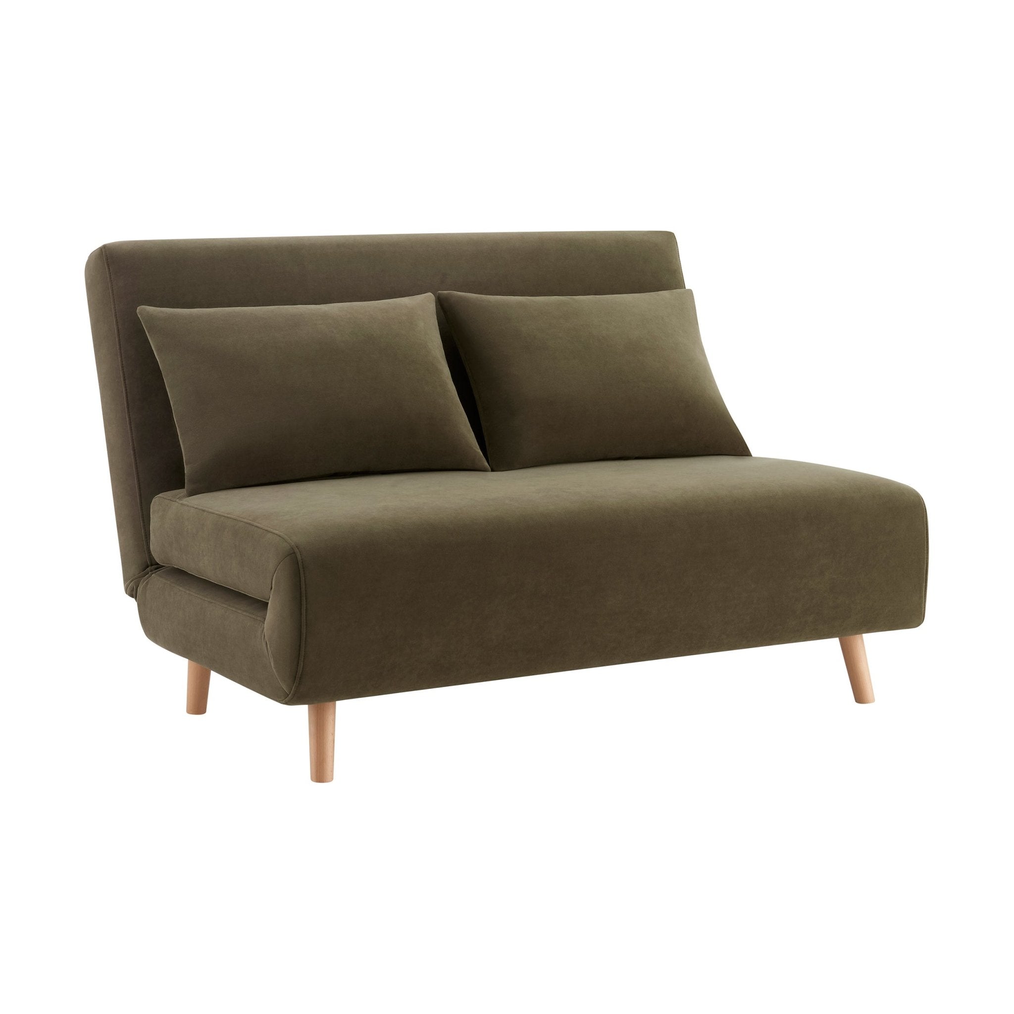 Dusklia - Seattle Double Click Clack Sofa Bed - Olive Green