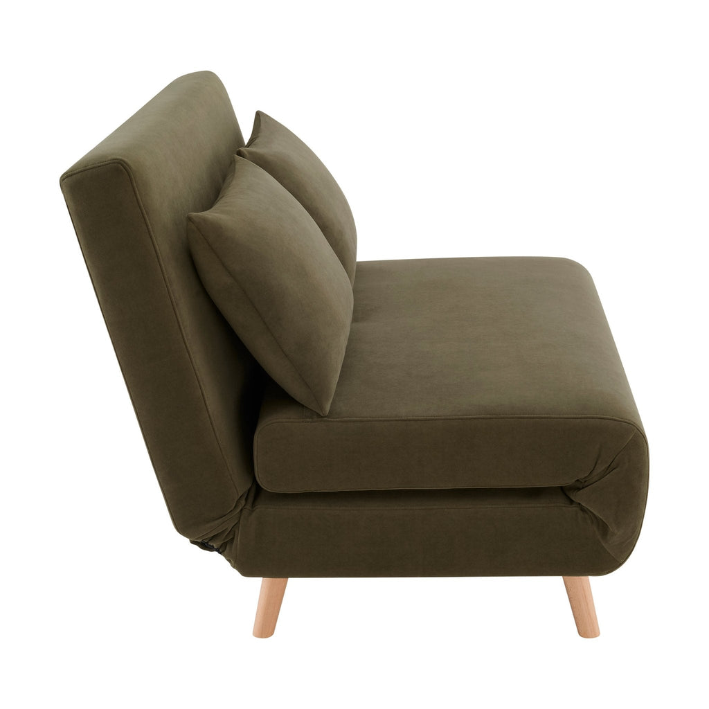Dusklia - Seattle Double Click Clack Sofa Bed - Olive Green