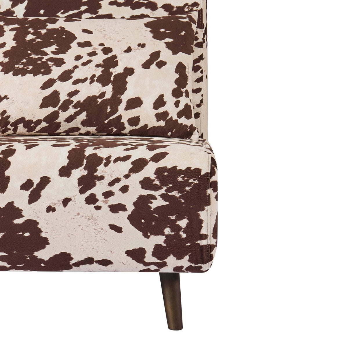 Dusklia - Seattle Single Click Clack Sofa Bed - Brown Cow Print