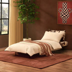 Dusklia - Seattle Single Click Clack Sofa Bed - Brown Cow Print