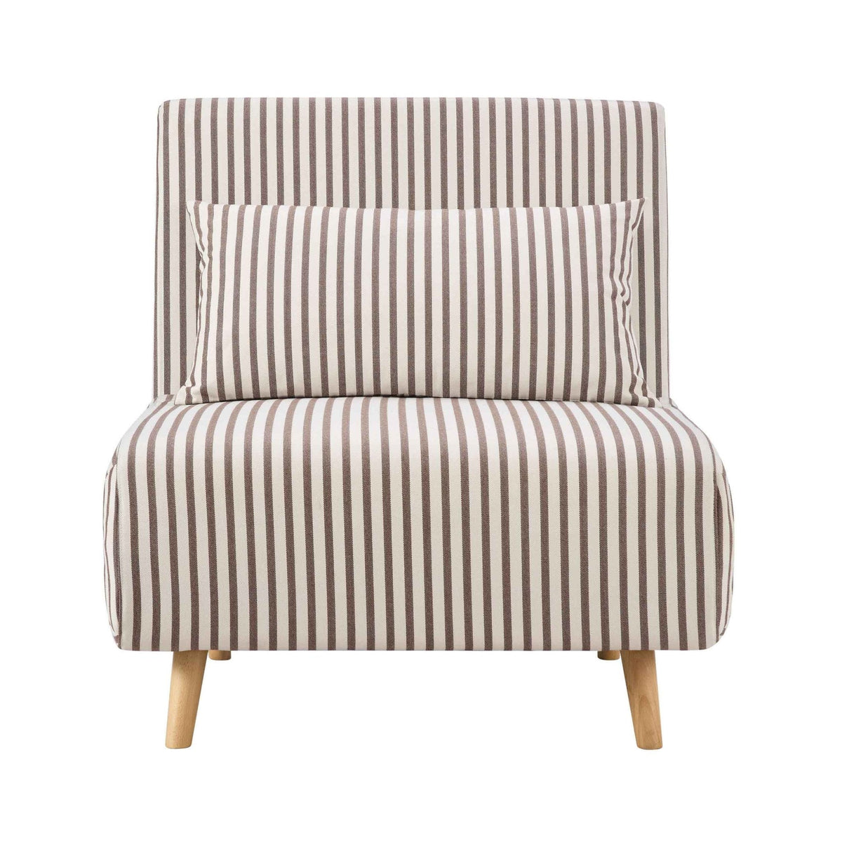 Dusklia - Seattle Single Click Clack Sofa Bed - Chocolate Stripe