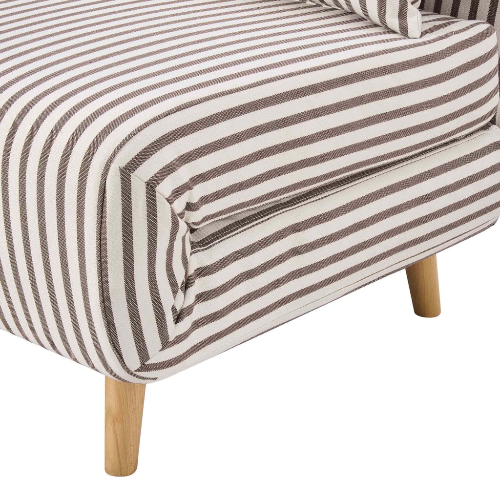 Dusklia - Seattle Single Click Clack Sofa Bed - Chocolate Stripe