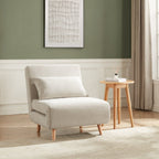 Dusklia - Seattle Single Click Clack Sofa Bed - Corduroy - Pebble
