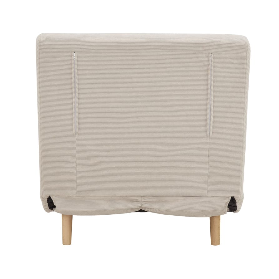 Dusklia - Seattle Single Click Clack Sofa Bed - Corduroy - Pebble