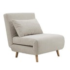 Dusklia - Seattle Single Click Clack Sofa Bed - Corduroy - Pebble