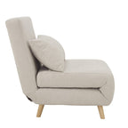 Dusklia - Seattle Single Click Clack Sofa Bed - Corduroy - Pebble
