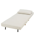 Dusklia - Seattle Single Click Clack Sofa Bed - Cream Linen