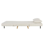 Dusklia - Seattle Single Click Clack Sofa Bed - Cream Linen