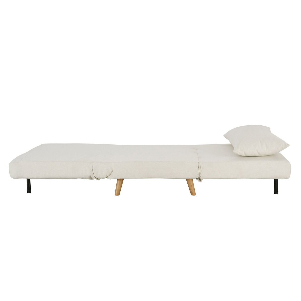 Dusklia - Seattle Single Click Clack Sofa Bed - Cream Linen