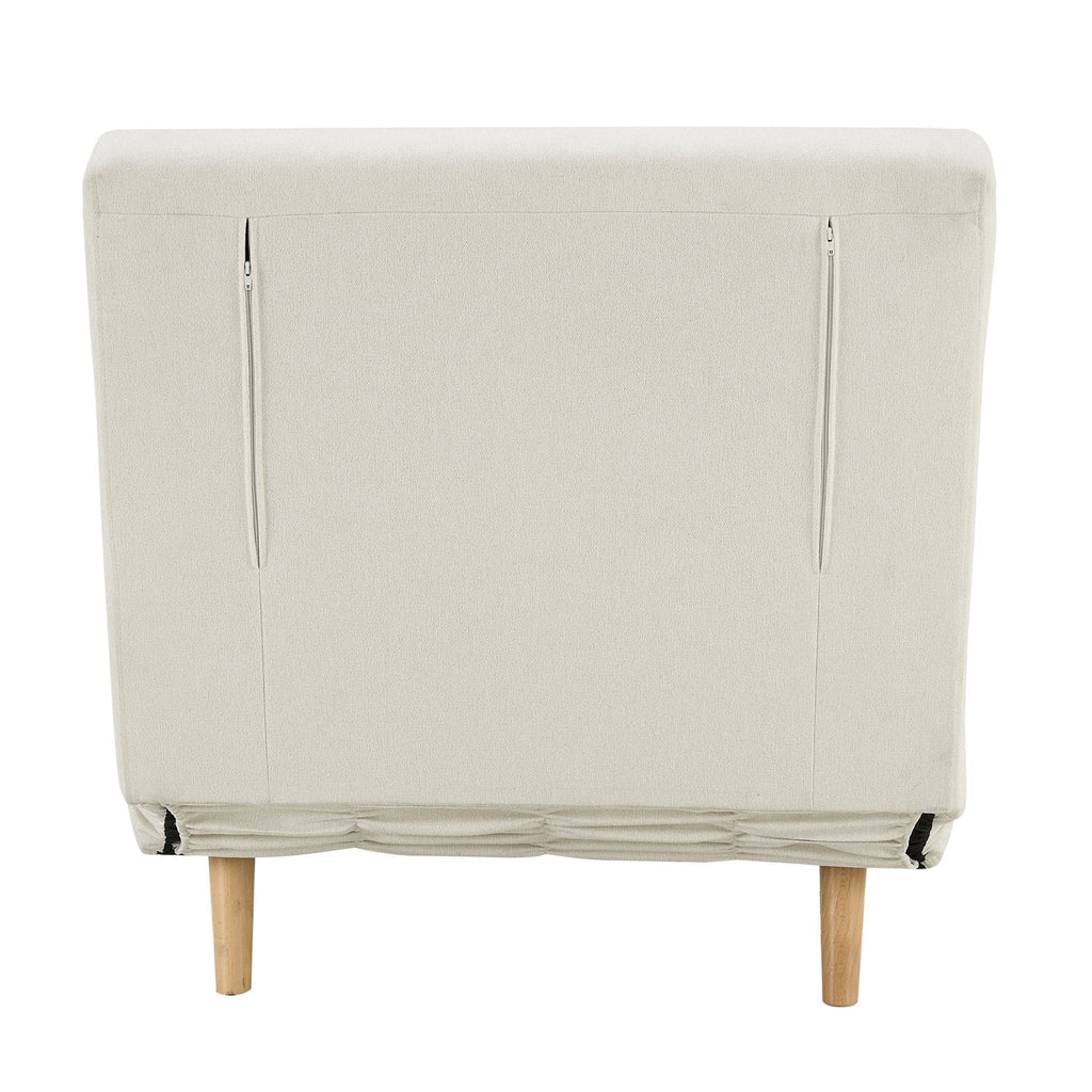 Dusklia - Seattle Single Click Clack Sofa Bed - Cream Linen