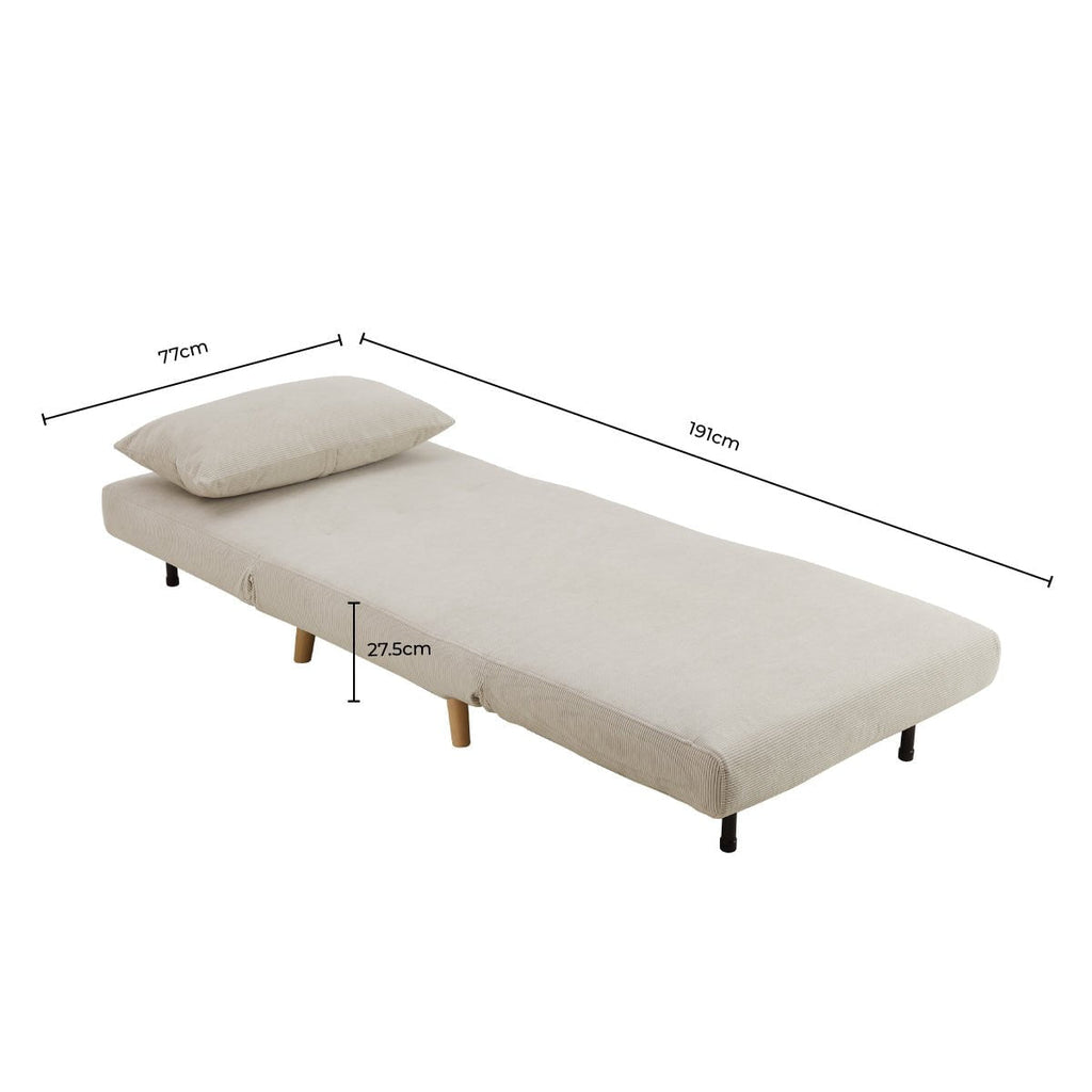 Dusklia - Seattle Single Click Clack Sofa Bed - Mauve