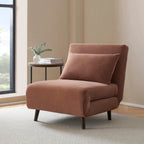 Dusklia - Seattle Single Click Clack Sofa Bed - Mauve