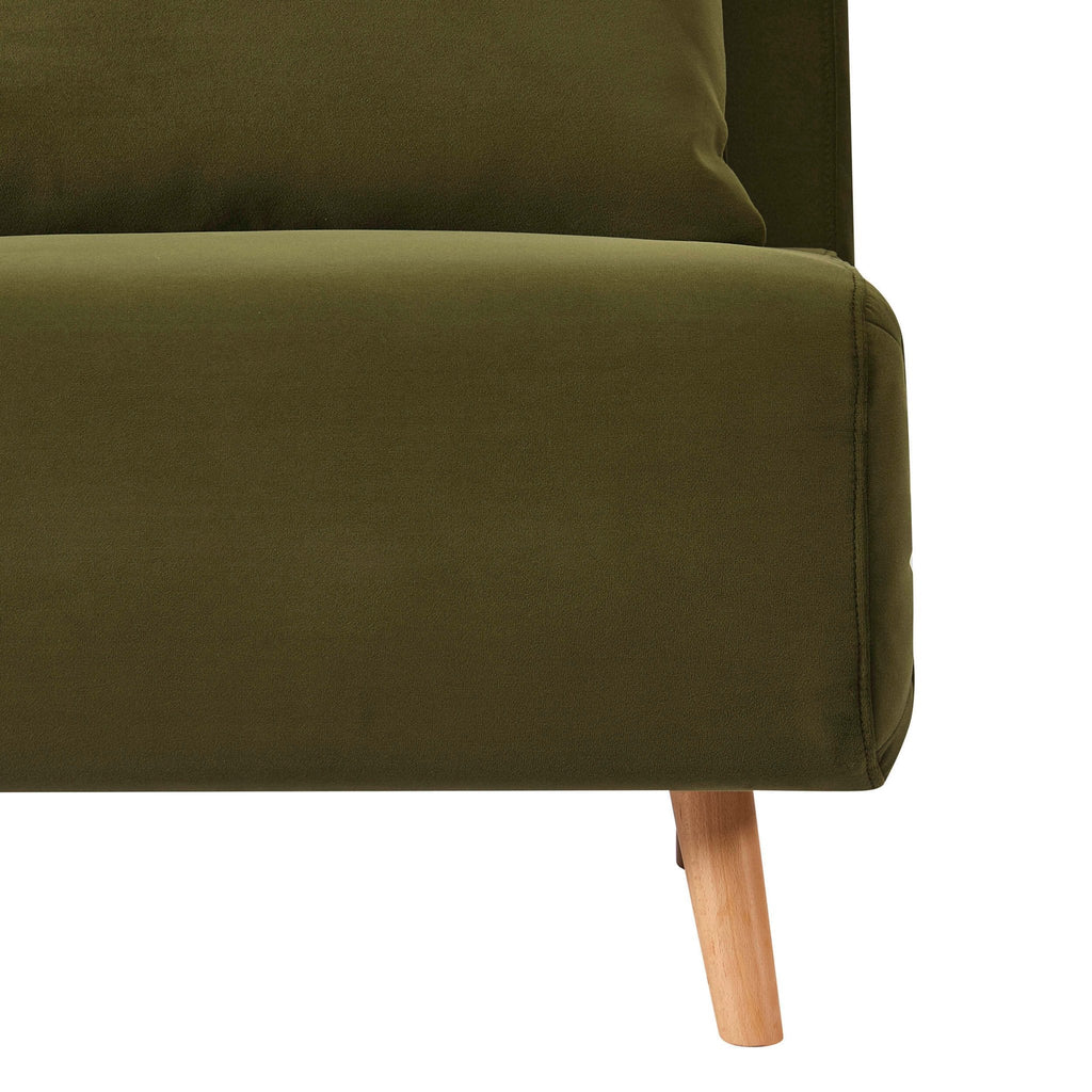Dusklia - Seattle Single Click Clack Sofa Bed - Muted Moss