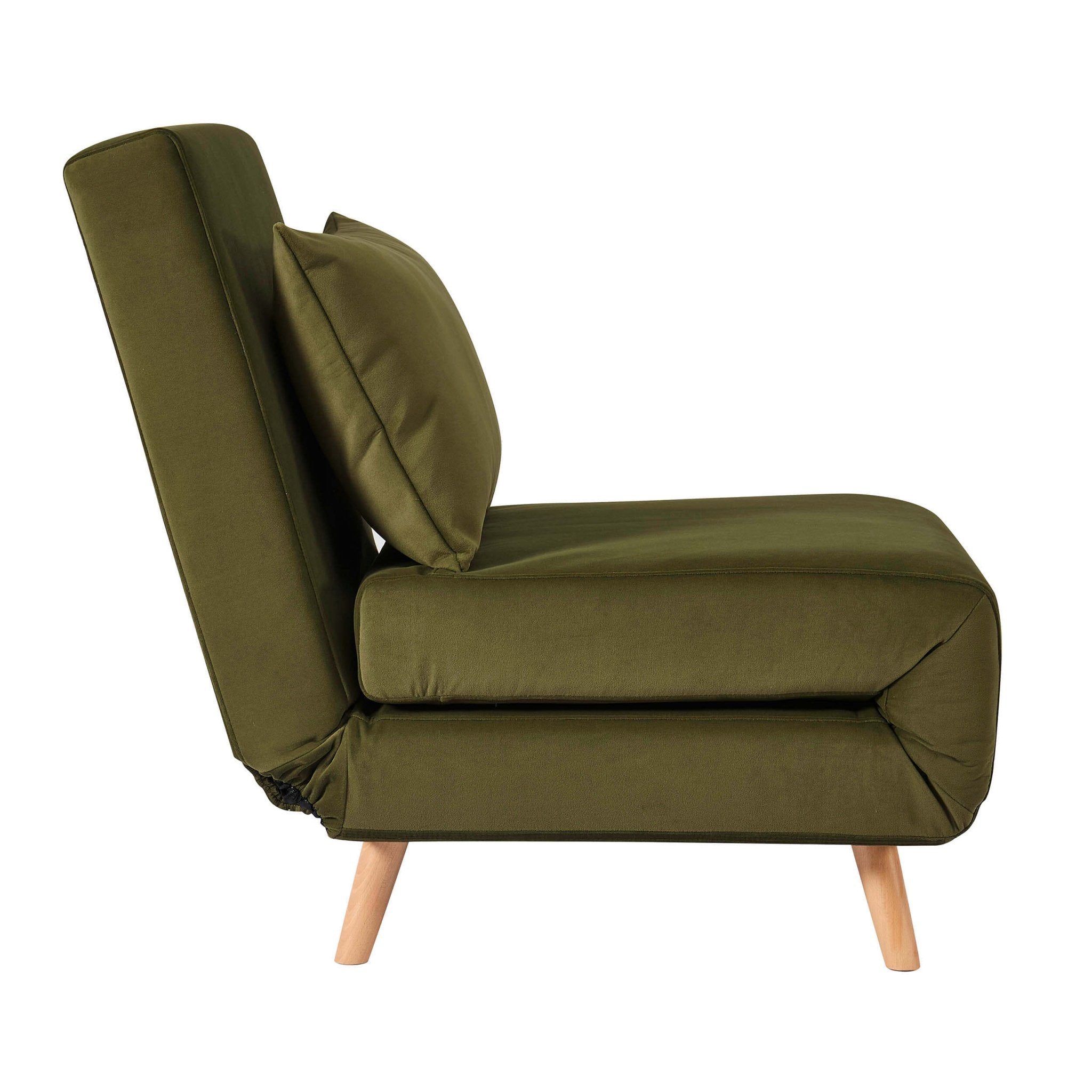 Dusklia - Seattle Single Click Clack Sofa Bed - Muted Moss