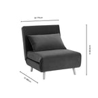 Dusklia - Seattle Single Click Clack Sofa Bed - Muted Moss