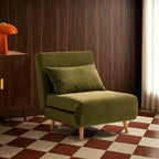 Dusklia - Seattle Single Click Clack Sofa Bed - Muted Moss