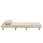 Dusklia - Seattle Single Click Clack Sofa Bed - Natural Stitched Stripe