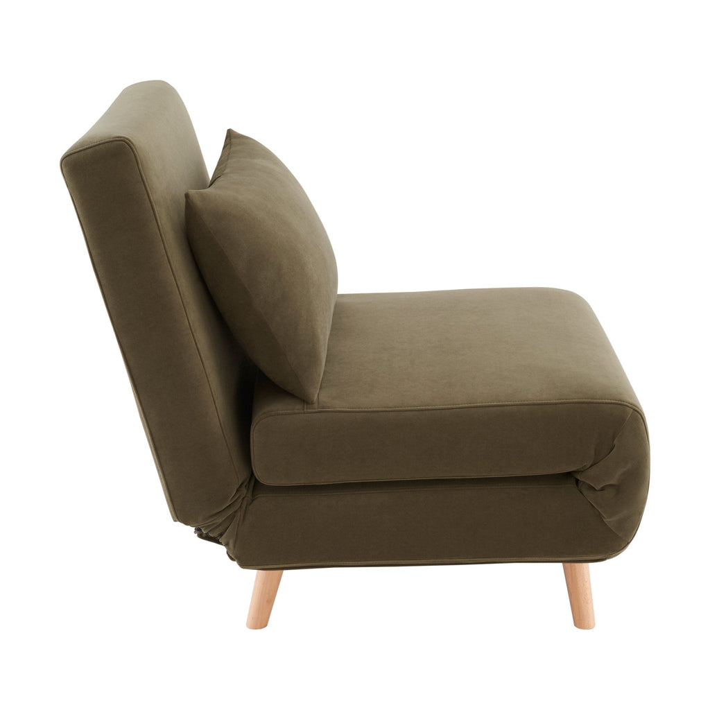 Dusklia - Seattle Single Click Clack Sofa Bed - Olive Green