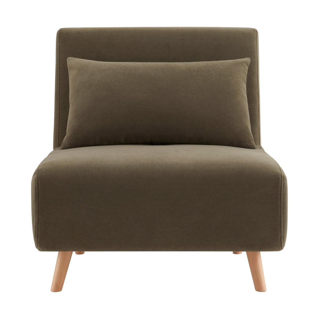 Dusklia - Seattle Single Click Clack Sofa Bed - Olive Green