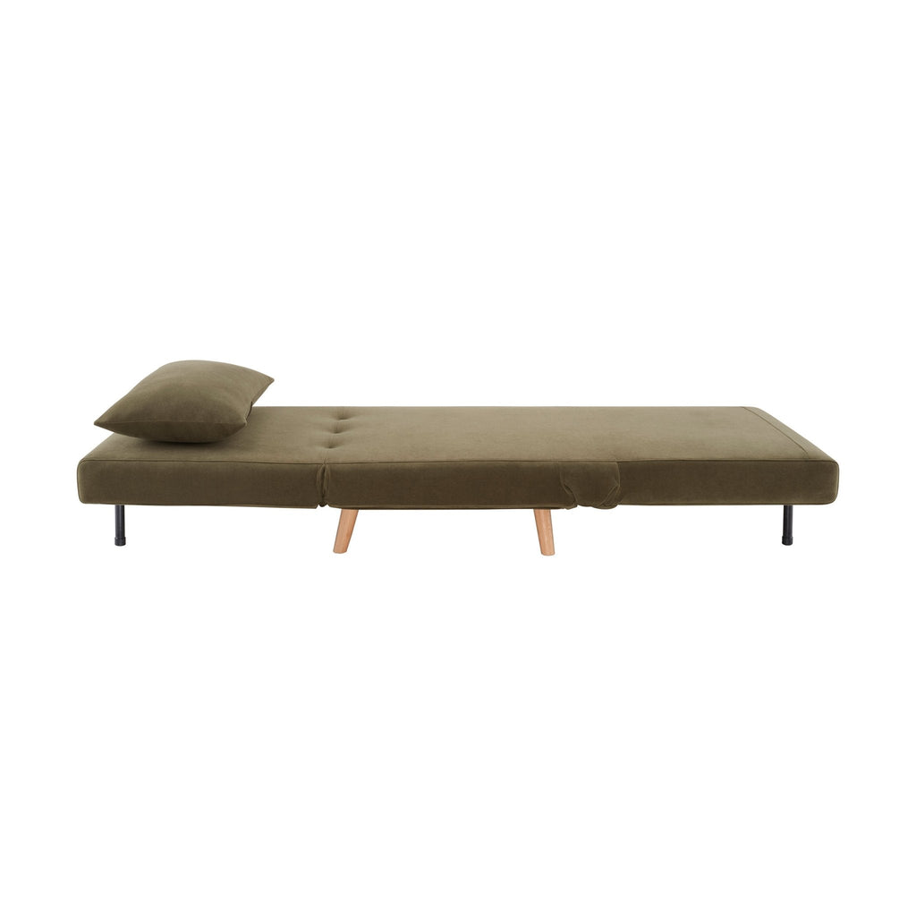 Dusklia - Seattle Single Click Clack Sofa Bed - Olive Green