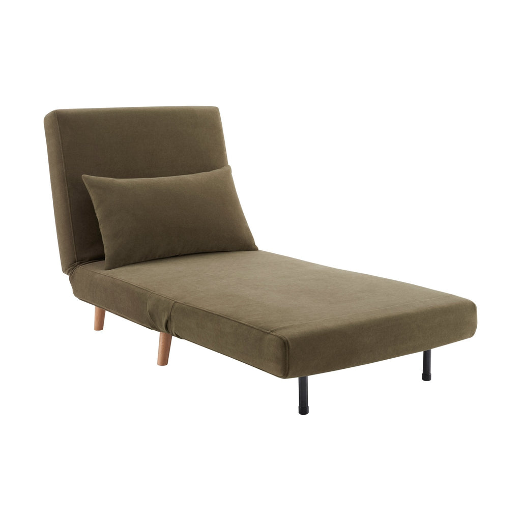 Dusklia - Seattle Single Click Clack Sofa Bed - Olive Green