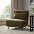 Dusklia - Seattle Single Click Clack Sofa Bed - Olive Green