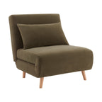 Dusklia - Seattle Single Click Clack Sofa Bed - Olive Green