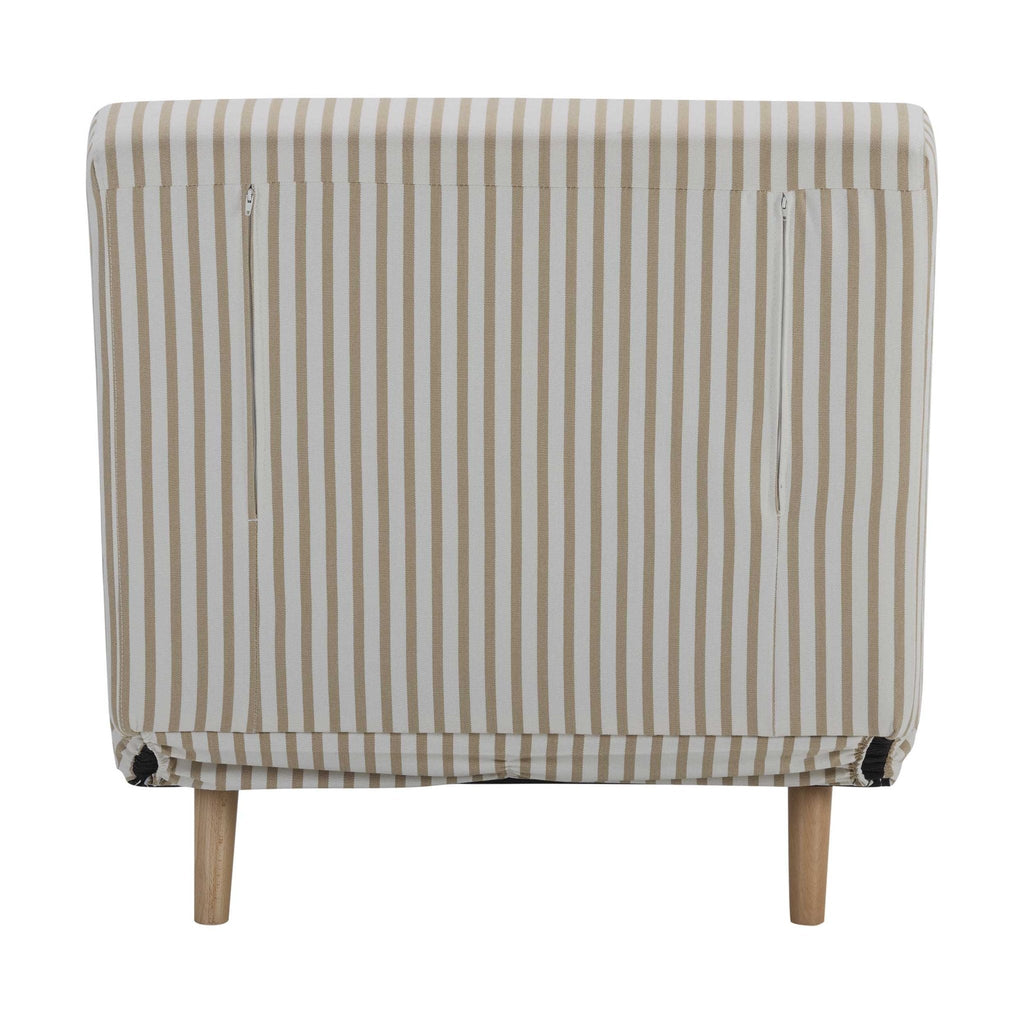 Dusklia - Seattle Single Click Clack Sofa Bed - Sand Stripe