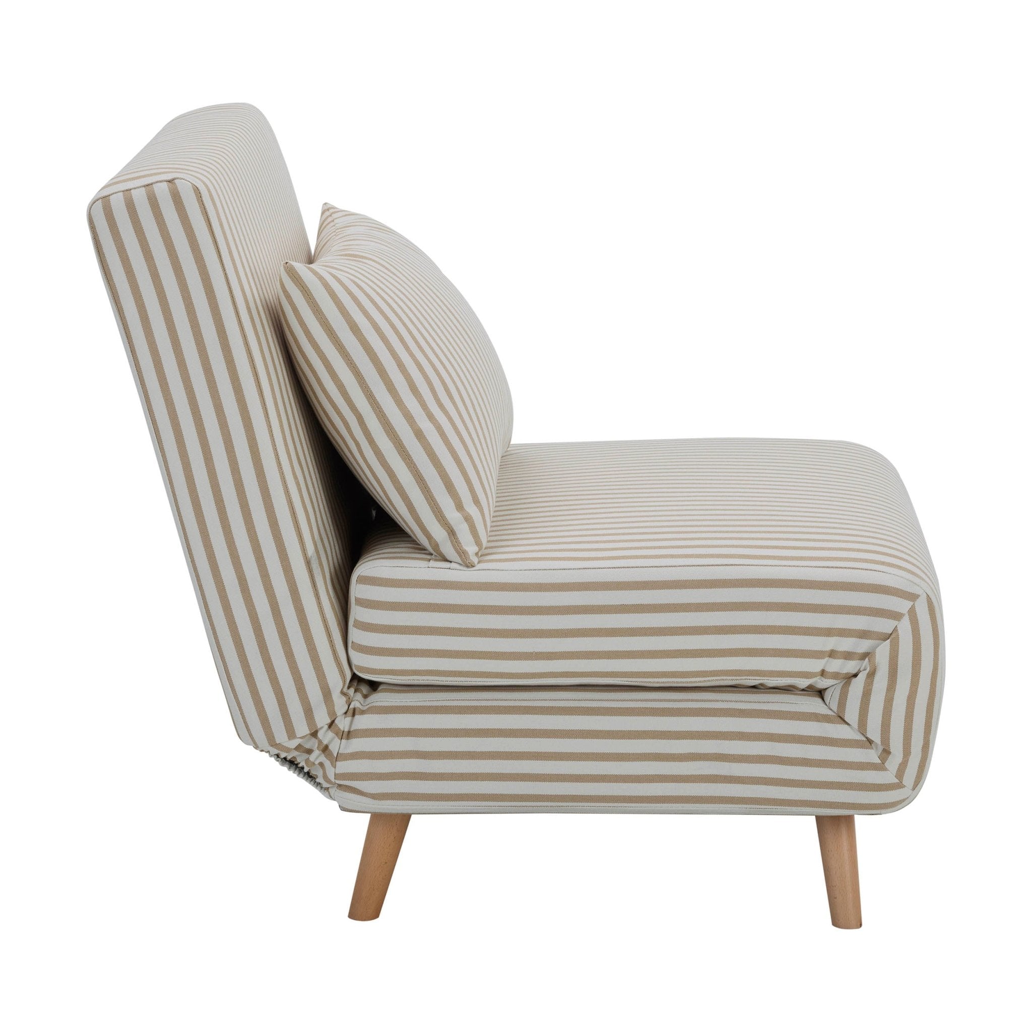 Dusklia - Seattle Single Click Clack Sofa Bed - Sand Stripe