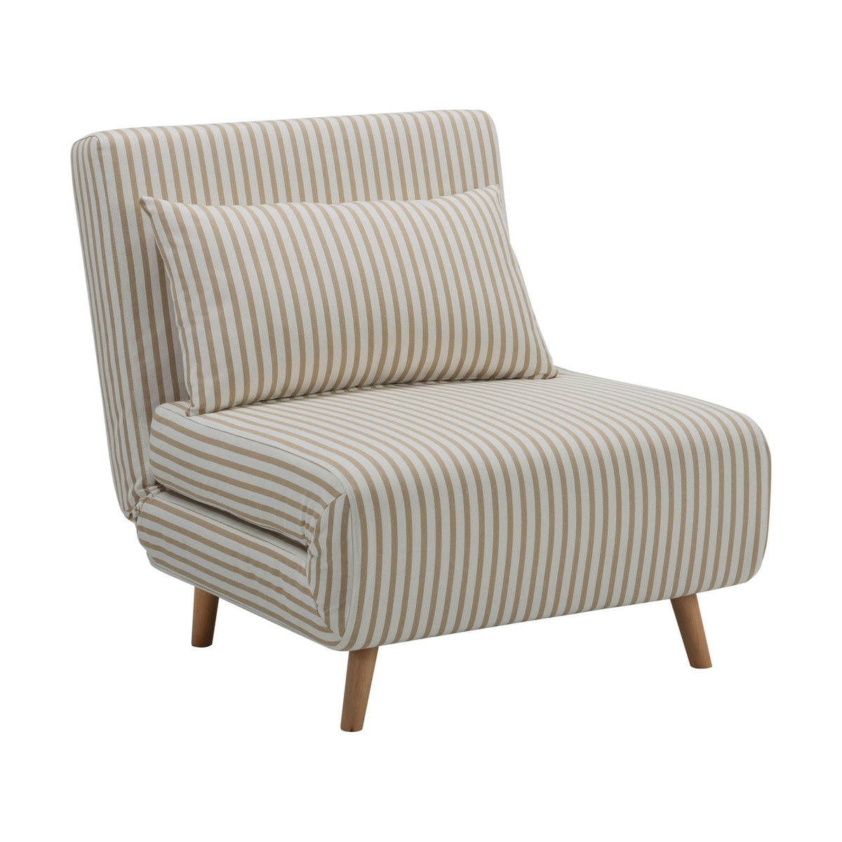 Dusklia - Seattle Single Click Clack Sofa Bed - Sand Stripe