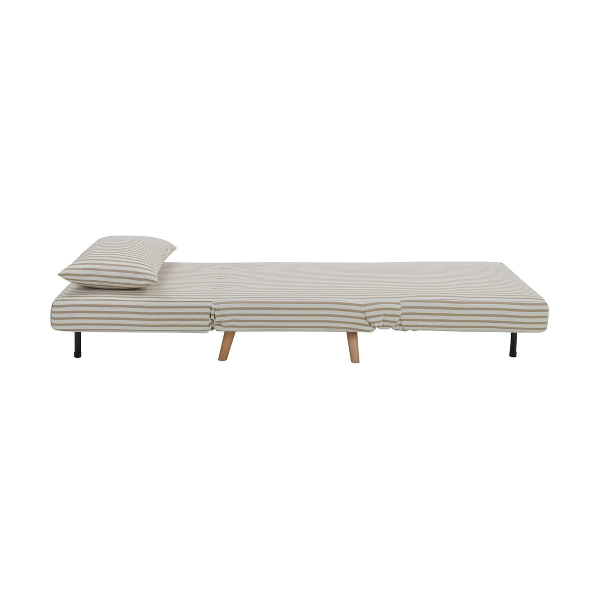 Dusklia - Seattle Single Click Clack Sofa Bed - Sand Stripe